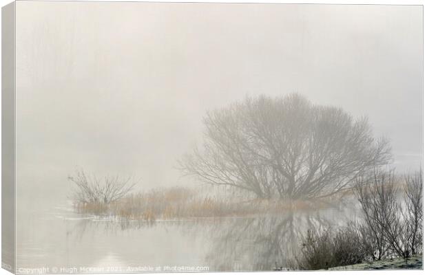Foggy afternoon River Annan Canvas Print by Hugh McKean