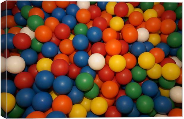 Coloured Balls for background Canvas Print by David (Dai) Meacham