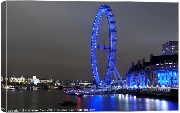 London's Blue Jewel Canvas Print by Catherine Fowler