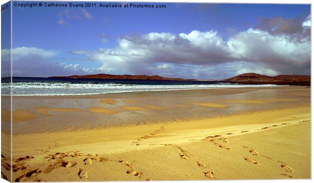 Footprints at Horgabost #2 Canvas Print by Catherine Fowler