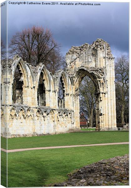 St Mary's Abbey Ruins, York Canvas Print by Catherine Fowler