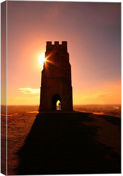 Glastonbury Tor Canvas Print by Simon Drew