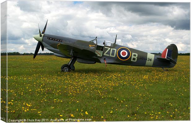 Spitfire Mk IXB Canvas Print by Chris Day