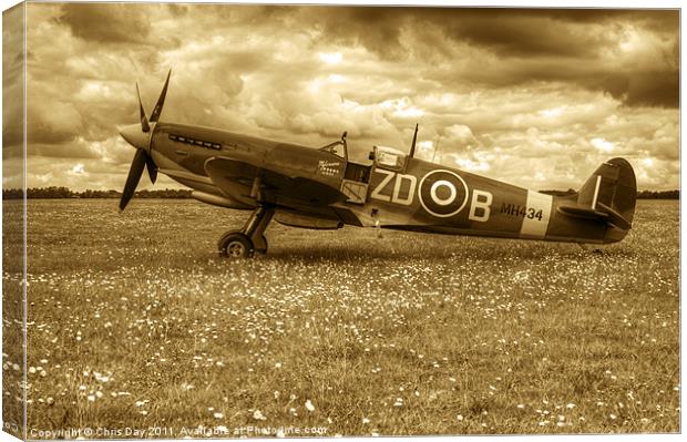 Spitfire Mk IXB Canvas Print by Chris Day