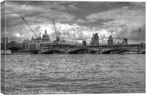 City of London skyline Canvas Print by Chris Day
