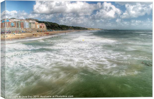 Boscombe Beach Canvas Print by Chris Day