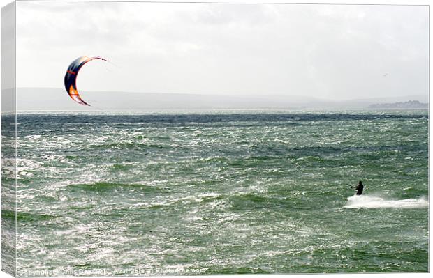 Kite Surfing Canvas Print by Chris Day
