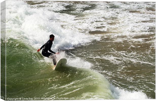 Surfing Canvas Print by Chris Day