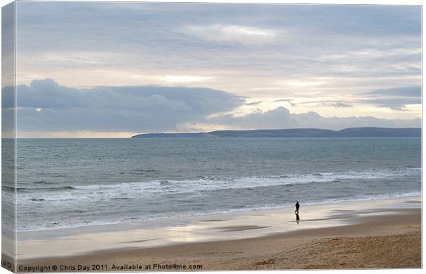 Southbourne Beach Canvas Print by Chris Day