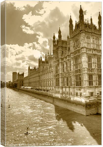 Palace of Westminster Canvas Print by Chris Day