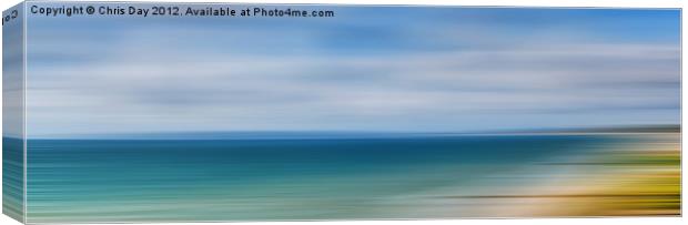 Poole Bay Panorama Abstract Canvas Print by Chris Day