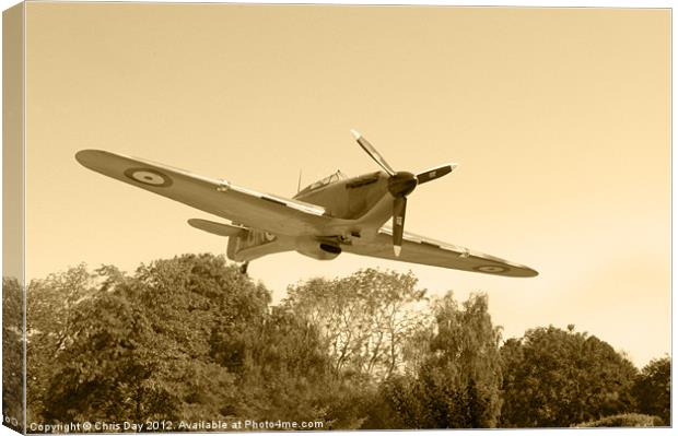 Spitfire Canvas Print by Chris Day