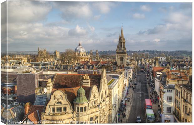 Oxford High Street Canvas Print by Chris Day