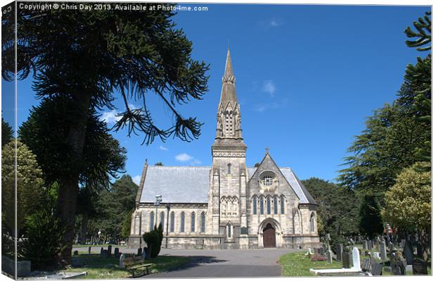 Wimborne Road Cemetery Canvas Print by Chris Day