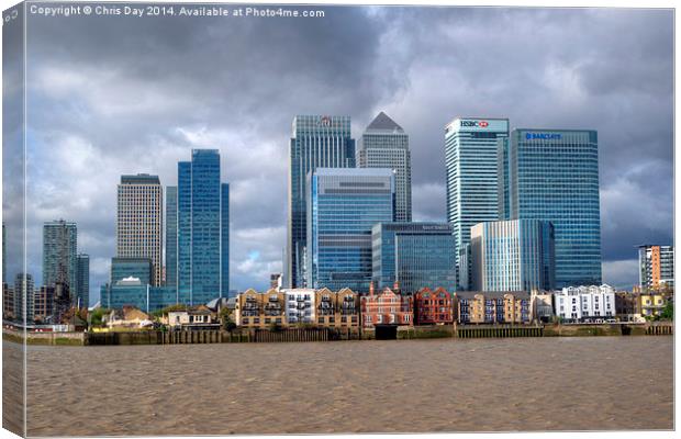 Canary Wharf Canvas Print by Chris Day