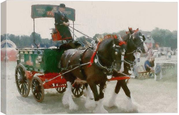 Shire Horses Canvas Print by Chris Day