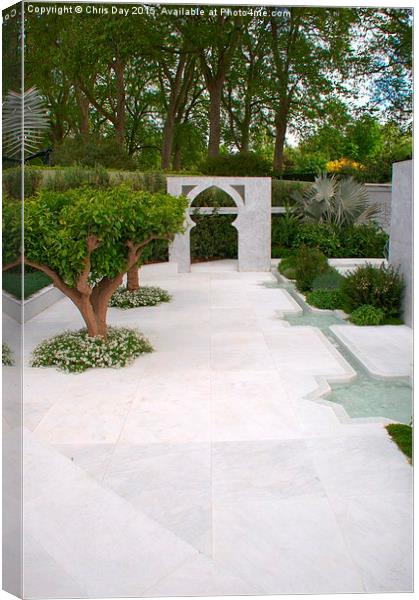 RHS Chelsea Beauty of Islam Garden Canvas Print by Chris Day