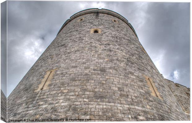 A tower at Windsor Castle Canvas Print by Chris Day