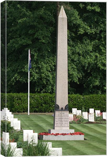 Anzac Cemetery in Harefield Churchyard Canvas Print by Chris Day