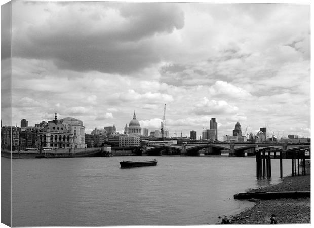 London Skyline in Black and White Canvas Print by Chris Day