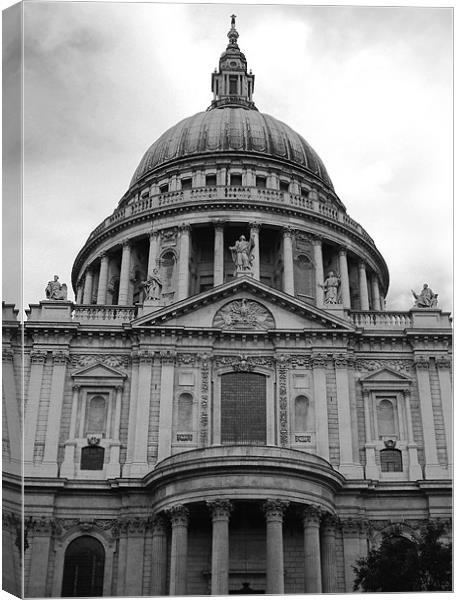 St Pauls Cathedral in Black and White Canvas Print by Chris Day