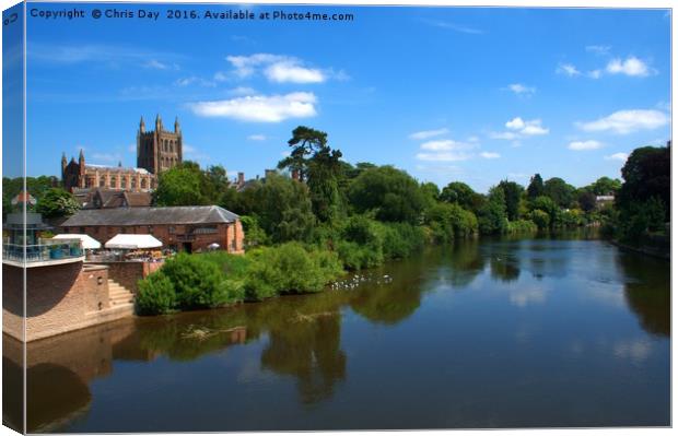 Hereford Skyline Canvas Print by Chris Day