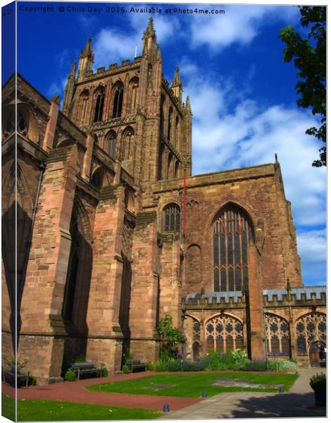 Hereford Cathedral Canvas Print by Chris Day