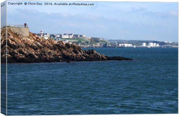 Plymouth coastline Canvas Print by Chris Day