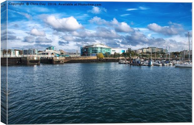 Sutton Harbour Plymouth Canvas Print by Chris Day