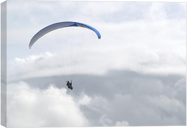 Paraglider at Southbourne Canvas Print by Chris Day