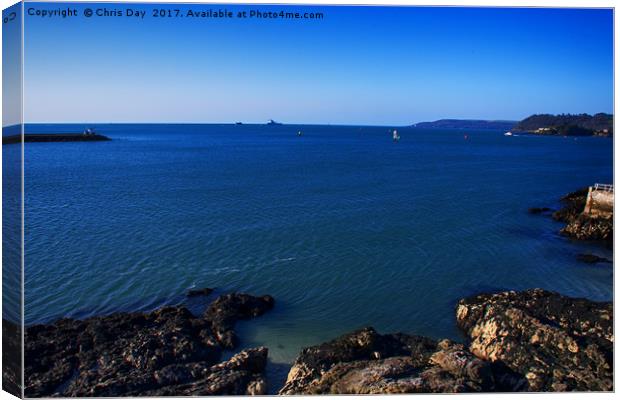 Plymouth Sound Canvas Print by Chris Day