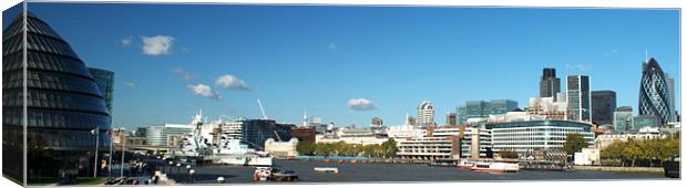 City of London and the South bank of the Thames Canvas Print by Chris Day