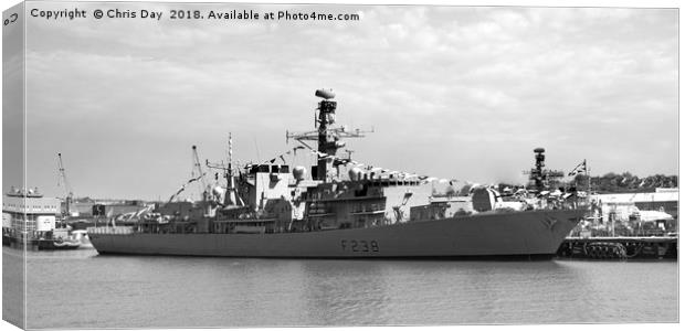 HMS Northumberland  Canvas Print by Chris Day