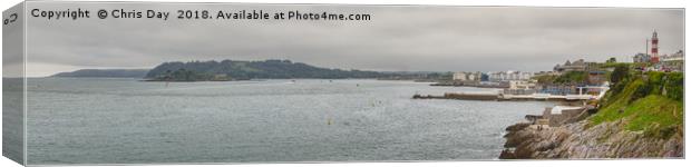 Plymouth Panorama Canvas Print by Chris Day