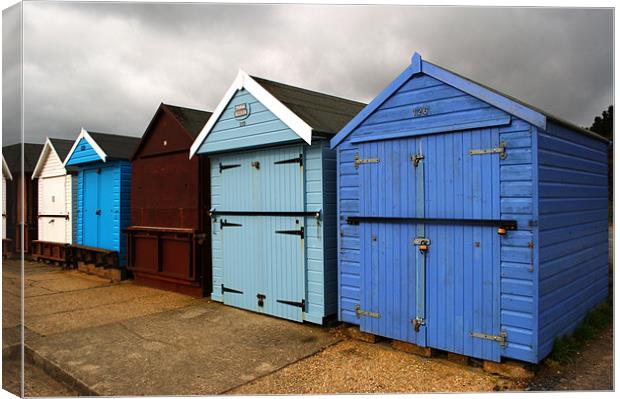 Highcliffe huts 2 Canvas Print by Chris Day
