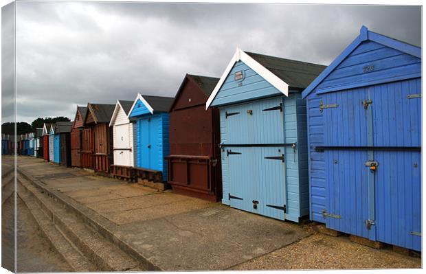 Highcliffe huts 4 Canvas Print by Chris Day