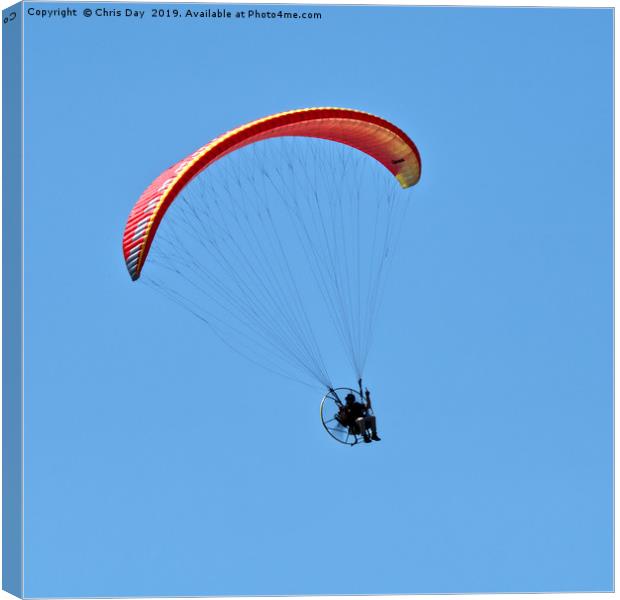 Paraglider Canvas Print by Chris Day