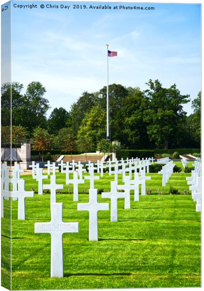 American Cemetery Cambridge Canvas Print by Chris Day