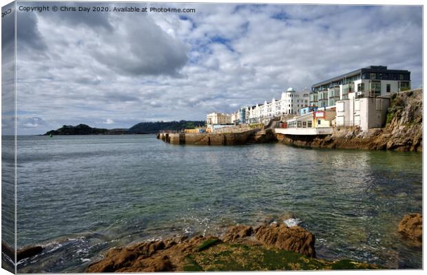 West Hoe Foreshore Canvas Print by Chris Day
