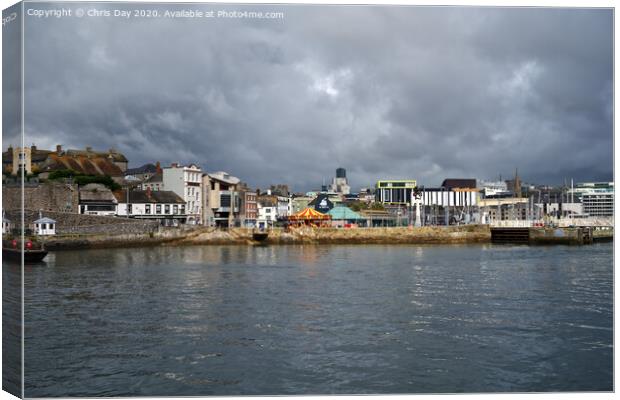 The Barbican Sutton harbour and Plymouth Canvas Print by Chris Day