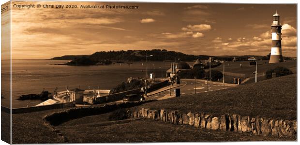 Plymouth Hoe Canvas Print by Chris Day
