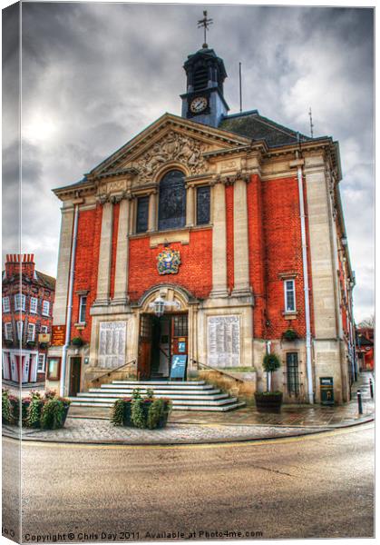 Henley-on-Thames Town Hall Canvas Print by Chris Day