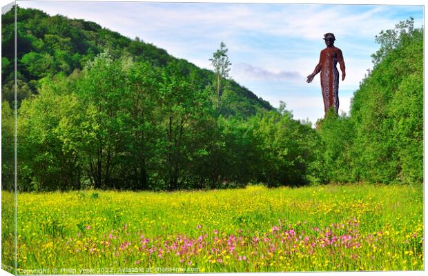 The Guardian, Six Bells Colliery Memorial. Canvas Print by Philip Veale