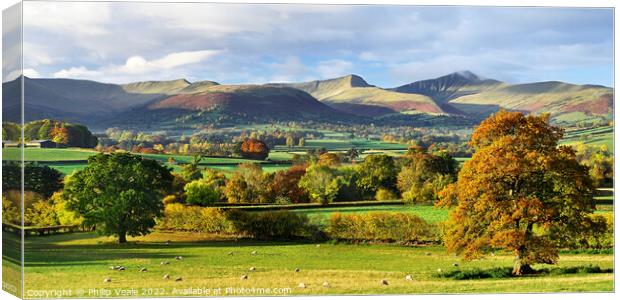 Bannau Brycheiniog Autumnal Splendour Canvas Print by Philip Veale