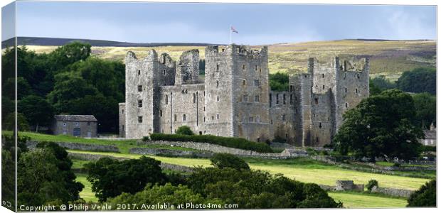 Bolton Castle at Dawn, Wensleydale, Yorkshire. Canvas Print by Philip Veale