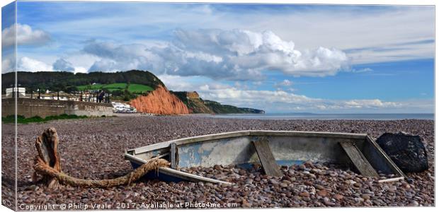 Sidmouth's Summer Serenity. Canvas Print by Philip Veale
