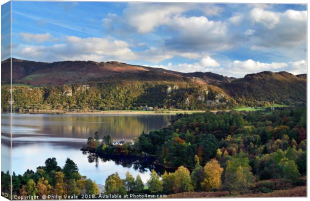 Derwent Water Early Autumn. Canvas Print by Philip Veale