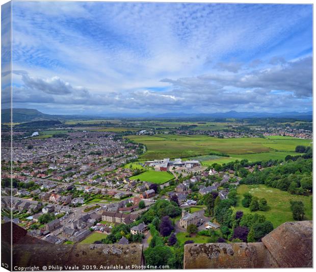 Breath-taking Panorama from Wallace Monument Canvas Print by Philip Veale