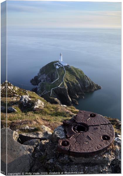 South Stack Lighthouse, Beacon of Anglesey. Canvas Print by Philip Veale