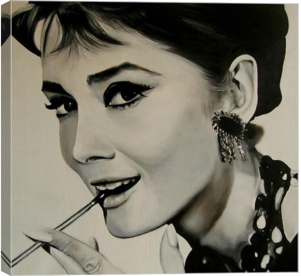 Audrey Hepburn Canvas Print by David Reeves - Payne